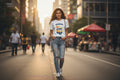 Heavy white Unisex Tee , For a beautiful glowing street walk for teens , designs by Silion Baso.